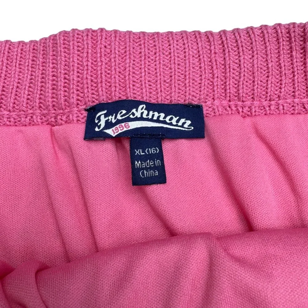 NEW Freshman 1996 Junior Pink Knitted Sleeveless Top With Skirt 2Pcs Set Size XL